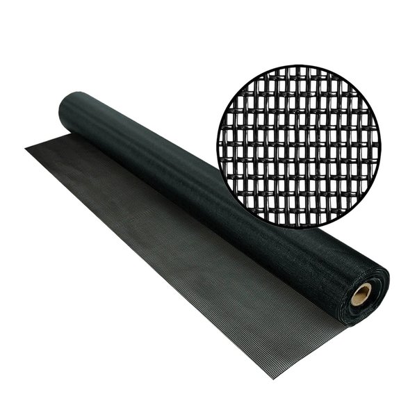 Phifer Vinylcoated Polyester Petresistant Insect Screening, 48 x 100', Black, 17x8 Mesh, One Roll 3004128